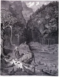 Jeg så i Amerika... planke XI - Illustration af Gustave Dore (1832-1883), til La legende du Jeif wandering af Pierre Dupont, udgave Librairie du Magasin Picturesque, Paris 1862