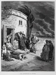 Job forstår sin ruin, Illustration fra Dore-bibelen