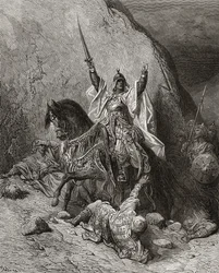 Saladin Yusuf (d.1173) Sultan under andet korstog, illustration fra 