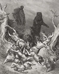 The Children Destroyed by Bears, illustration fra Dores 