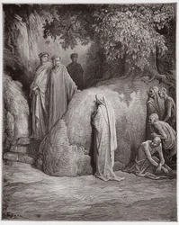 Den guddommelige komedie, Skærsilden, Sang 23: Dante genkender Foreses skygge blandt frådserne - af Dante Alighieri (1265-1321) - Illustration af Gustave Doré (1832-1883)