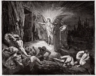 Den guddommelige komedie, Helvede, Sang 9: Englen åbner portene - af Dante Alighieri (1265-1321) - Illustration af Gustave Doré (1832-1883)