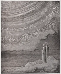 Den guddommelige komedie, Paradiset, Sang 28: Himlens funklende skare - af Dante Alighieri (1265-1321) - Illustration af Gustave Doré (1832-1883)