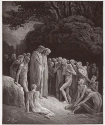 Den guddommelige komedie, Purgatorio, Sang 23: De frådsendes sjæle - af Dante Alighieri (1265-1321) - Illustration af Gustave Doré (1832-1883)
