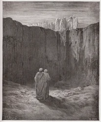 Den guddommelige komedie (La Divina Comedia, La Divine Comedie), Purgatorio, Canto 9: Dante bliver i en drøm båret af en ørn - af Dante Alighieri (1265-1321) - Illustration af Gustave Dore (1832-1883)