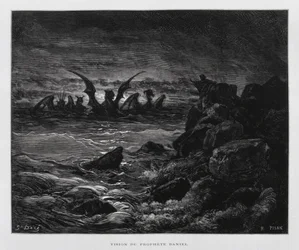Profeten Daniels vision, illustration fra Dore-bibelen