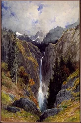 Vandfaldet i hellehullet i Lys-dalen. Maleri af Gustave Doré (1832-1883)