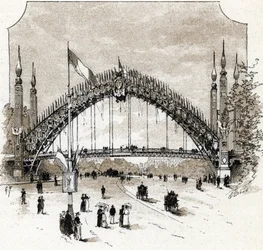 Udsigt over gangbroen i Pont de l