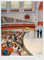 Fonograf eller grammofondisplay, 1800-tallet