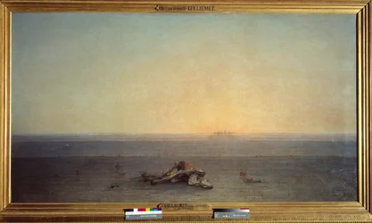 Sahara betyder også ørken. Maleri af Gustave Guillaumet (1840-1887)