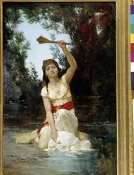 Ung orientalsk lavendel. Maleri af Gustave Guillaumet (1840-1887). cm 75x49 Obligatorisk omtale: Samlingsstiftelsen hilsen Provence, marseille