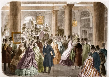 Det italienske teater (Salle Ventadour) udkom i Paris i 1858. Tegning af Gustave Janet, gravering af Jahyer.