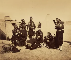 Camp de Châlons: Zouaves de la Garde i bivuak