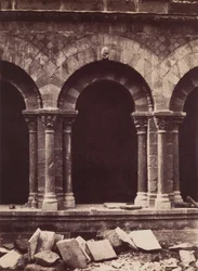 Notre-Dame-katedralen, detalje af klosterarkaden, Le Puy