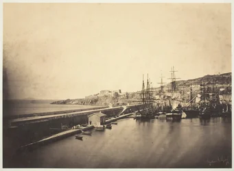 Anløbsbroen ved Sète, 1857.