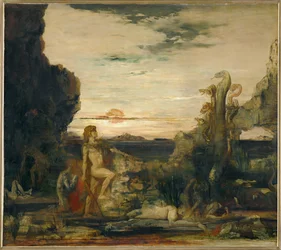 Hercules and the Hydra of Lernae (maleri på lærred)