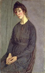Portræt af Chloe Boughton-Leigh (olie på lærred)