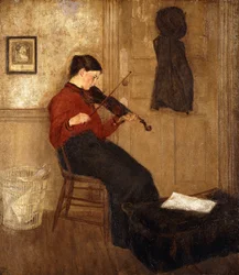 Ung kvinde med en violin, 1897-98