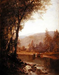Sommerlandskab (olie på lærred)