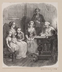 Illustration til "Alt paa sin rette Plads" i H.C. Andersen, "Eventyr og Historier", Bind 2