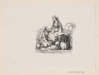 Illustration til "Den flyvende Kuffert" i H.C. Andersen, "Eventyr og Historier", Bind 1