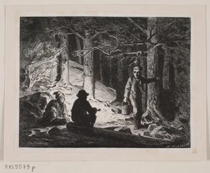 Illustration til "En Sommernat paa Krogskoven"