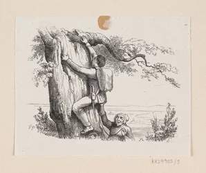 Illustration til "Fyrtøjet" i H.C. Andersen, "Eventyr og Historier", Bind 1