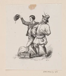 Illustration til "Kejserens nye Klæder" i H.C. Andersen, "Eventyr og Historier", Bind 1