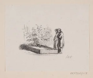 Illustration til "Nabofamilierne" i H.C. Andersen, "Eventyr og Historier", Bind 2