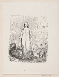 Illustration til "Paradisets Have" i H.C. Andersen, "Eventyr og Historier", Bind 1