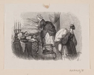 Illustration til "Prindsessen paa Ærten" i H.C. Andersen, "Eventyr og Historier", Bind 1