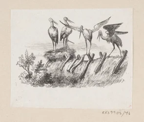 Illustration til "Storkene" i H.C. Andersen, "Eventyr og Historier", Bind 1