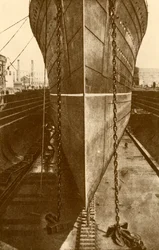 Mauretania i tørdok, ca. 1930