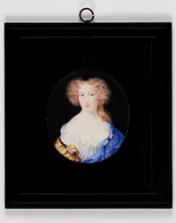 Lady Margaret Cavendish, bagefter hertuginde af Newcastle (akvarel på elfenben)