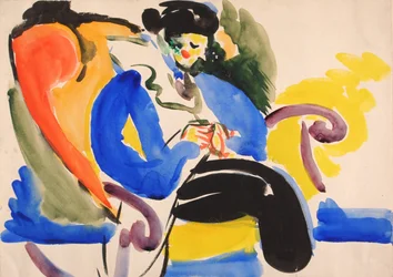 Kalligrafisk #2 Kvinde på stol