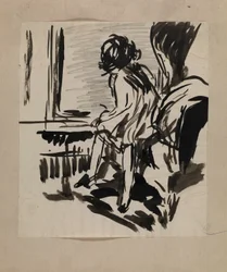 Uden titel (siddende figur)