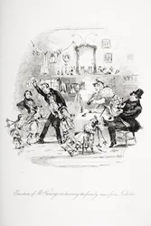Kenwigs følelser ved at høre familienyhederne fra Nicholas, illustration fra 