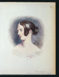 Mary Hogarth, ca. 1890 (wc på papir)