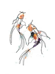 Farverig Koi-harmoni