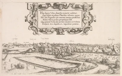 Panoramaudsigt over Nürnberg: Venstre del, 1552.