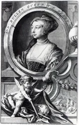 Anne Boleyn, graveret af Jacobus Houbraken