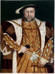 Portræt af Henrik VIII - fra A.P. Holbein, v. 1543.