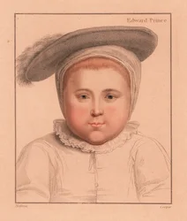 Prins Edward, 1 år, senere kong Edward VI af England., 1812 (gravering)