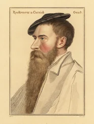William Reskimer, hofmand for kong Henry VIII. ,1812 (gravering)