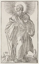 Sankt Thomas, fra "De store apostle", ca. 1519 (træsnit)