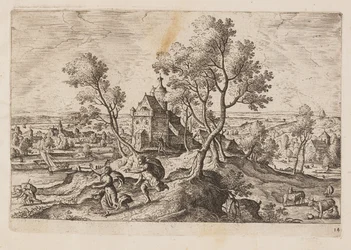 Planche 14, fra Landskaber med scener fra Det Gamle og Det Nye Testamente og Ovids Metamorfoser