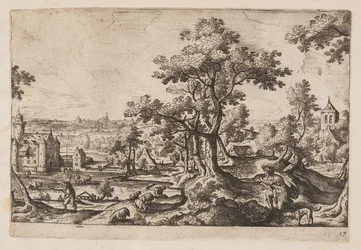 Planche 17, fra Landskaber med scener fra Det Gamle og Det Nye Testamente og Ovids Metamorfoser