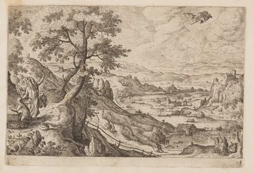 Planche 5, fra Landskaber med scener fra Det Gamle og Det Nye Testamente og Ovids Metamorfoser