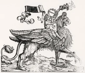 A Mounted Griffin, fra Maximilians Triumphal Procession, ca. 1516-18