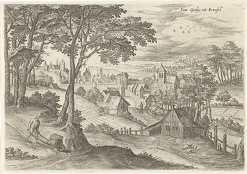 Udsigt over Saint-Gilles Sint Gielijs til Bruxelles (titel på objekt) Seværdigheder fra Bruxelles-området (serietitel)